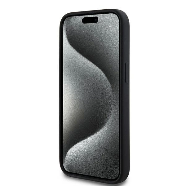 DKNY Liquid Silicone White Printed Logo MagSafe Case for iPhone 14 / 15 / 13 - Blackeng