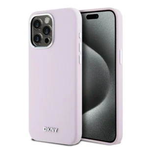 Etui DKNY Liquid Silicone Small Metal Logo MagSafe na iPhone 14 Pro Max - różowepol