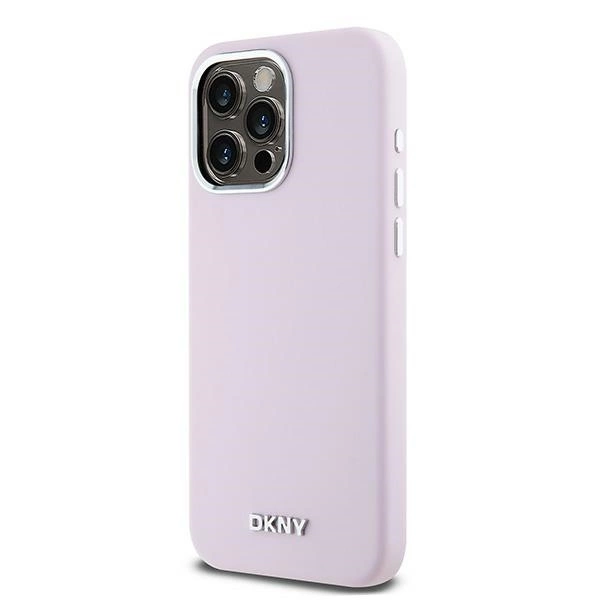 Etui DKNY Liquid Silicone Small Metal Logo MagSafe na iPhone 14 Pro Max - różowepol