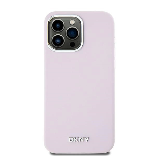 Etui DKNY Liquid Silicone Small Metal Logo MagSafe na iPhone 14 Pro Max - różowepol