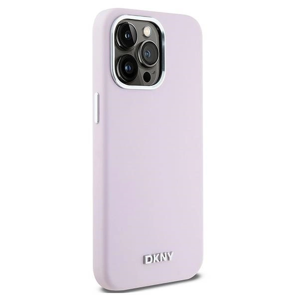 Etui DKNY Liquid Silicone Small Metal Logo MagSafe na iPhone 14 Pro Max - różowepol