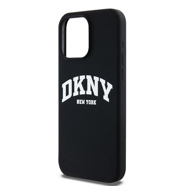 DKNY Liquid Silicone White Printed Logo MagSafe iPhone 14 Pro Max Case - Blackeng
