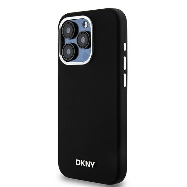 Etui DKNY Liquid Silicone Small Metal Logo MagSafe na iPhone 15 Pro - czarnepol
