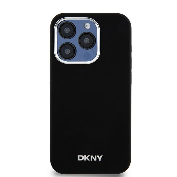 Etui DKNY Liquid Silicone Small Metal Logo MagSafe na iPhone 15 Pro - czarnepol