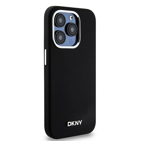 Etui DKNY Liquid Silicone Small Metal Logo MagSafe na iPhone 15 Pro - czarnepol