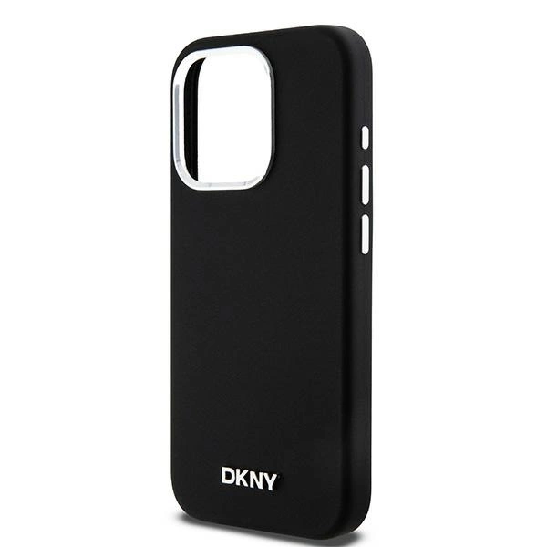 Etui DKNY Liquid Silicone Small Metal Logo MagSafe na iPhone 15 Pro - czarnepol