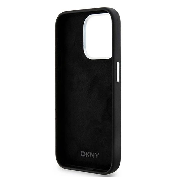 Etui DKNY Liquid Silicone Small Metal Logo MagSafe na iPhone 15 Pro - czarnepol