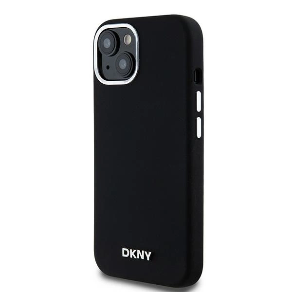 Etui DKNY Liquid Silicone Small Metal Logo MagSafe na iPhone 15 / 14 / 13 - czarnepol