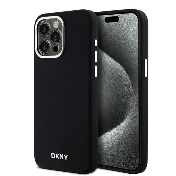 Etui DKNY Liquid Silicone Small Metal Logo MagSafe na iPhone 15 Pro Max - czarnepol