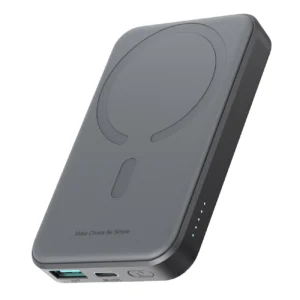 Powerbank Joyroom JR-W020 Mini 5000mAh USB-A USB-C inductive 20W - black + USB-C / USB-C cableeng