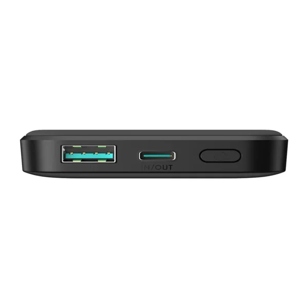 Powerbank Joyroom JR-W020 Mini 5000mAh USB-A USB-C inductive 20W - black + USB-C / USB-C cableeng