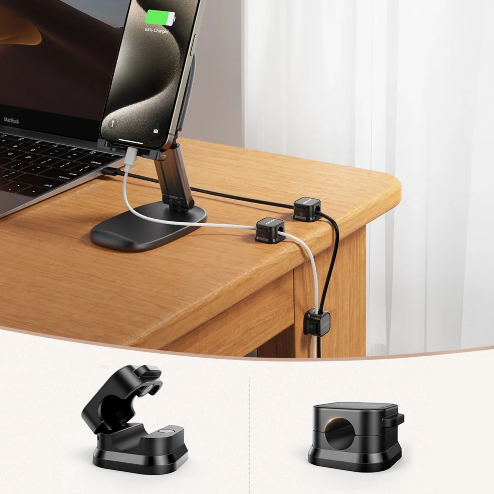 Joyroom JR-ZS368 magnetic cable organizer - black (6 pcs.)eng