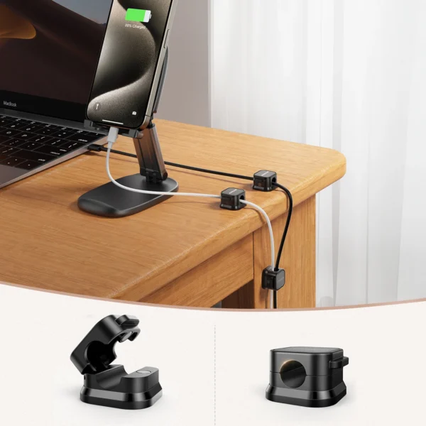 Joyroom JR-ZS368 magnetic cable organizer - black (6 pcs.)eng