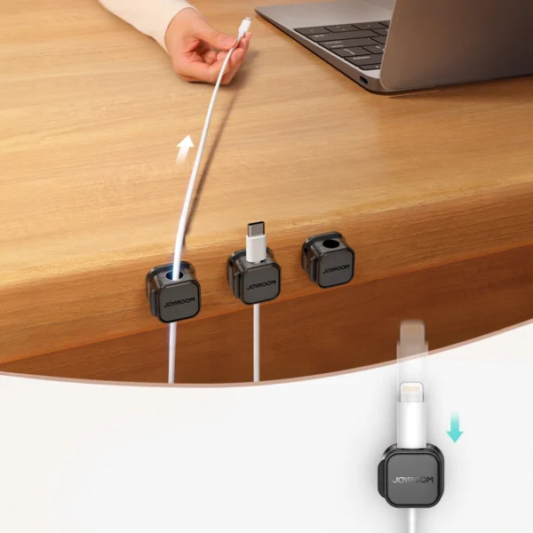 Joyroom JR-ZS368 magnetic cable organizer - black (6 pcs.)eng