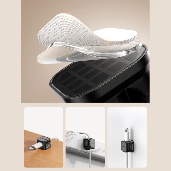 Joyroom JR-ZS368 magnetic cable organizer - black (6 pcs.)eng