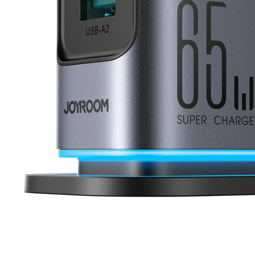Joyroom JR-TCM02 multi-port GaN charger 65W EU 4x USB-C 2x USB-A - dark grayeng
