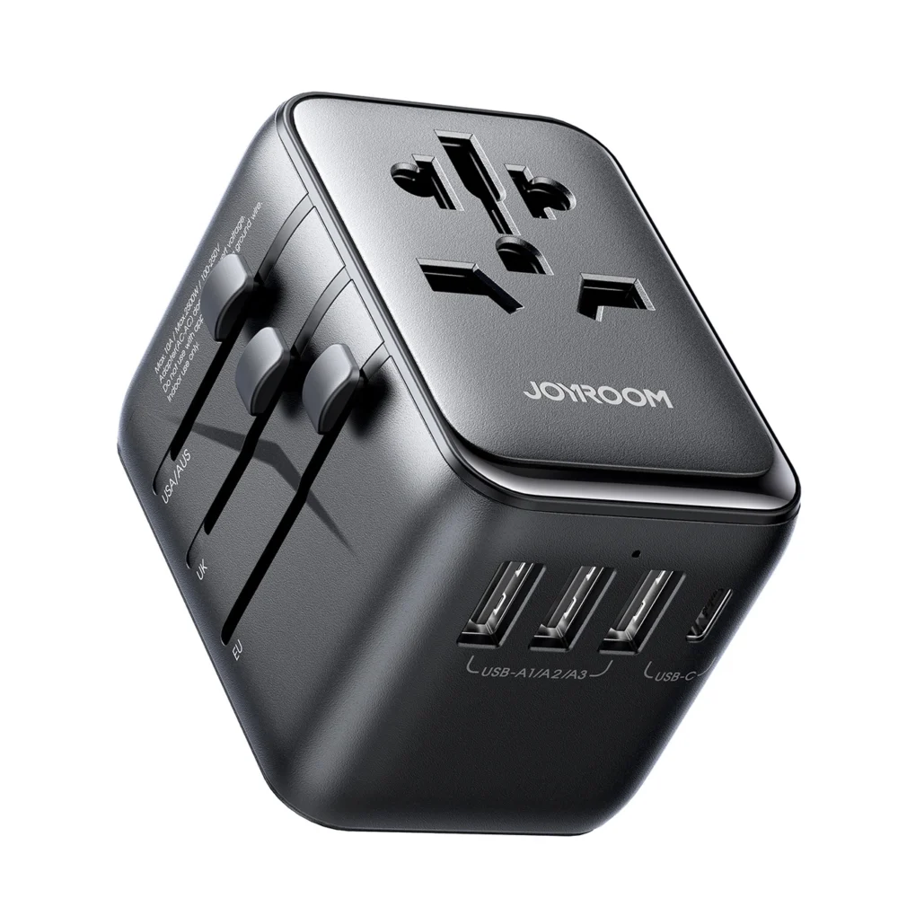 Joyroom JR-TCW01 Travel Adapter Universal 17W EU / US / UK / JP / AU / CN - Blackeng
