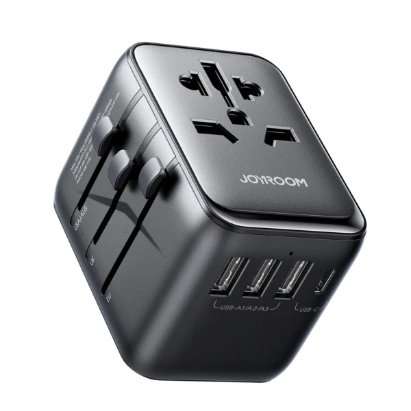 Joyroom JR-TCW01 Travel Adapter Universal 17W EU / US / UK / JP / AU / CN - Blackeng