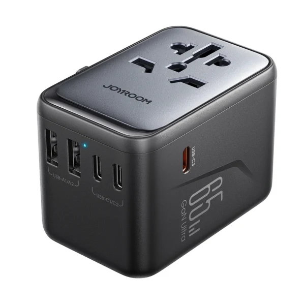 Joyroom JR-TCW02 65W Travel Adapter Universal EU / US / JP / AU / UK / CN - Blackeng