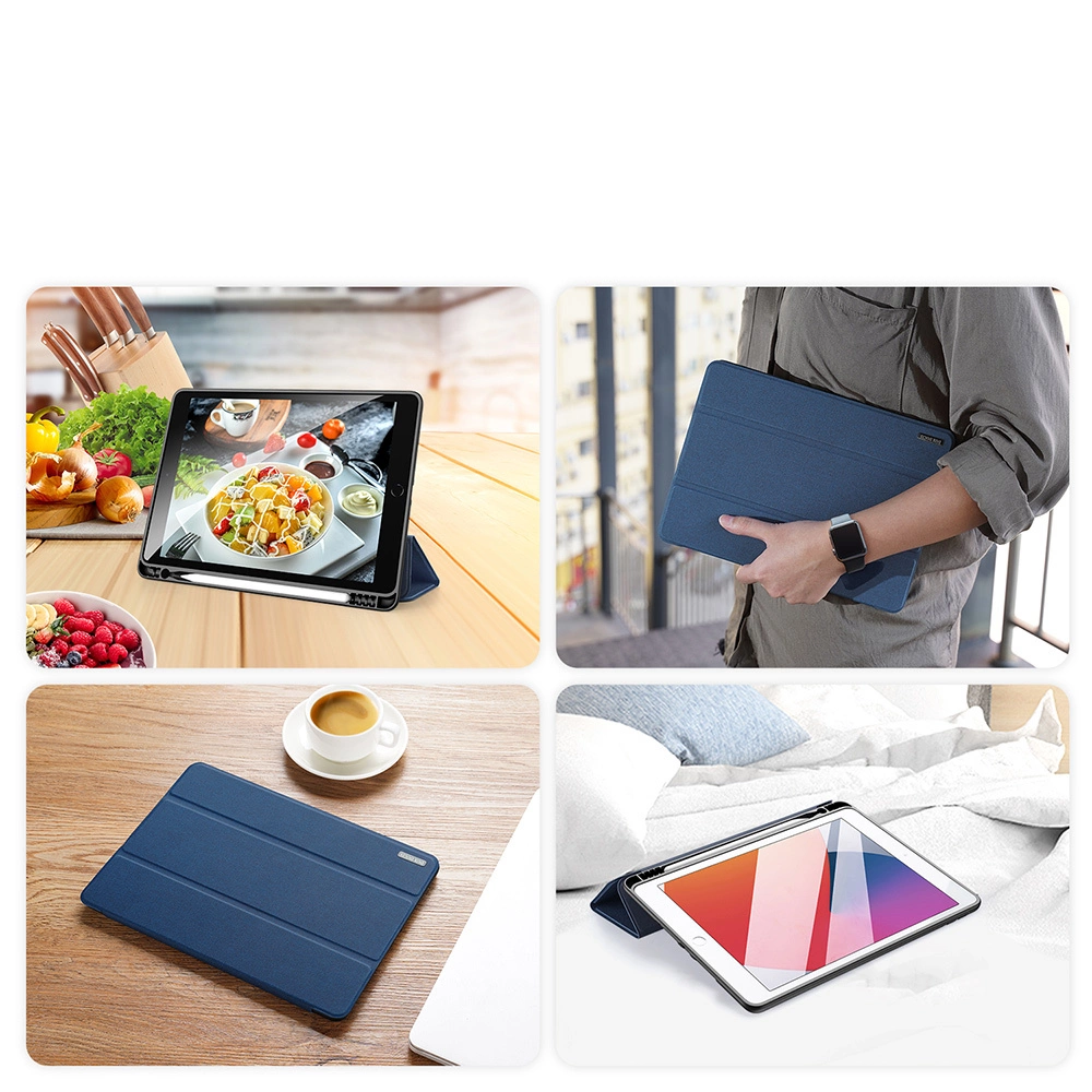 Dux Ducis Domo case with flap and smart sleep for iPad 7 / 8 / 9 10.2'' - blueeng