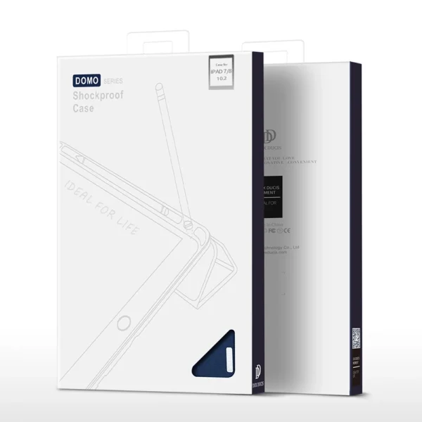 Dux Ducis Domo case with flap and smart sleep for iPad 7 / 8 / 9 10.2'' - blueeng