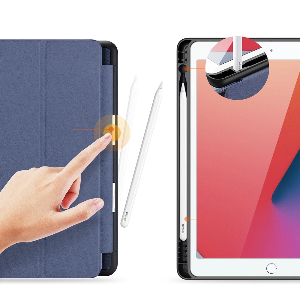 Dux Ducis Domo case with flap and smart sleep for iPad 7 / 8 / 9 10.2'' - blueeng