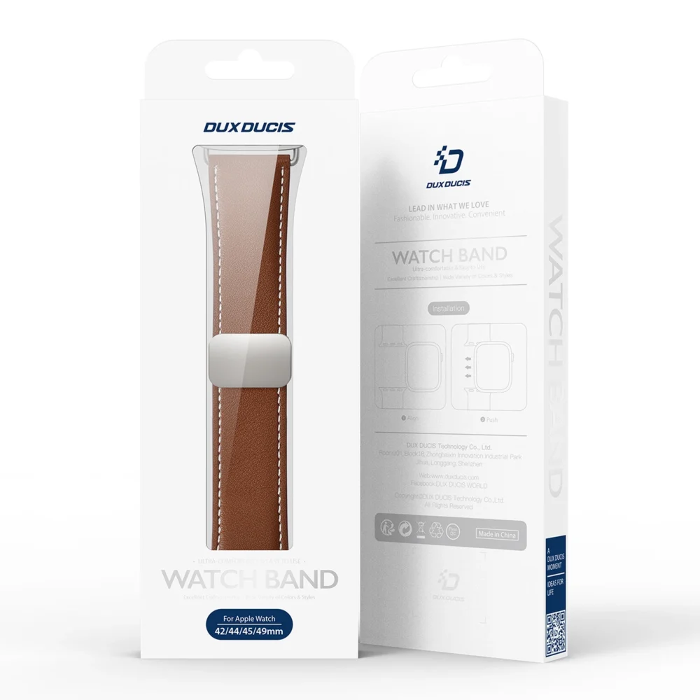 Dux Ducis Ya strap for Apple Watch 42 / 44 / 45 / 49 mm - browneng