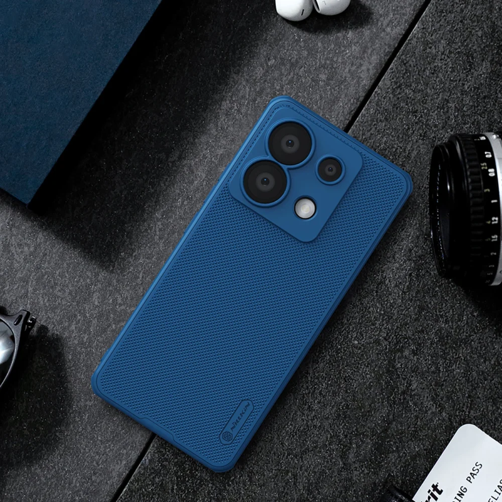 Nillkin Super Frosted Shield Pro Case for Xiaomi Redmi Note 13 Pro 5G / Poco X6 5G - Blueeng