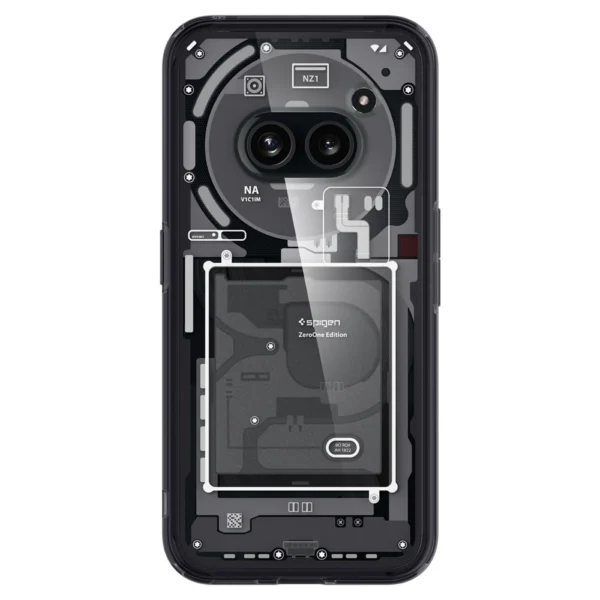 Spigen Ultra Hybrid Case for Nothing Phone 2A - Dark Gray (Zero One Pattern)eng