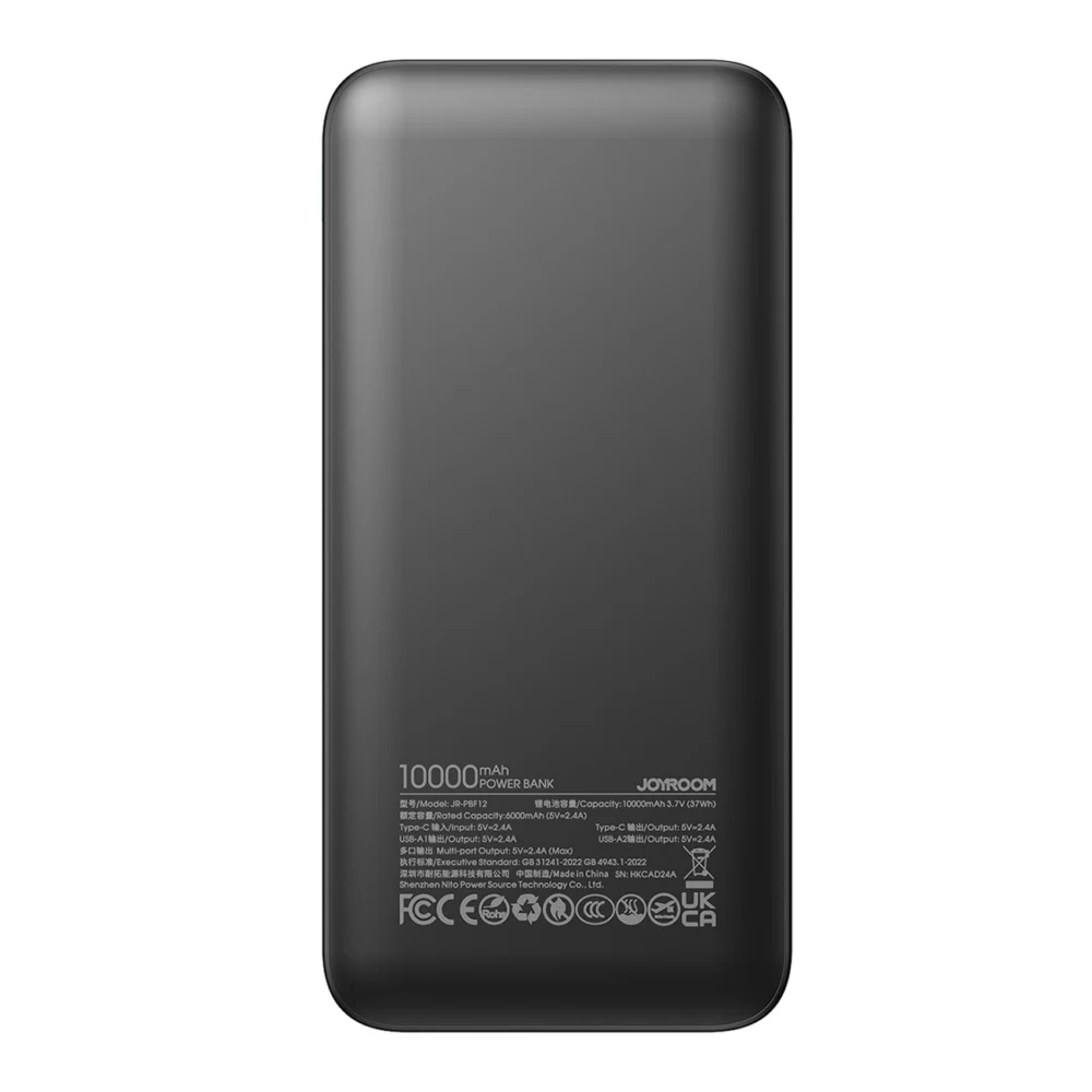 Powerbank Joyroom JR-PBF12 10000mAh 2.4A 2x USB-A 1x USB-C - blackeng