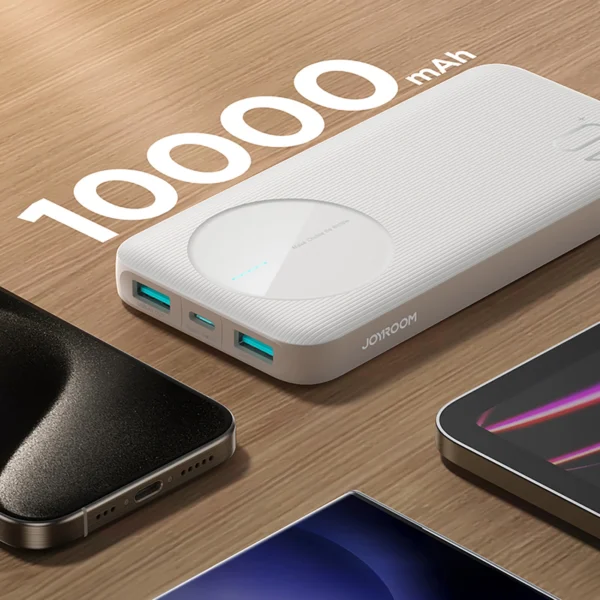 Powerbank Joyroom JR-PBF12 10000mAh 2.4A 2x USB-A 1x USB-C - whiteeng