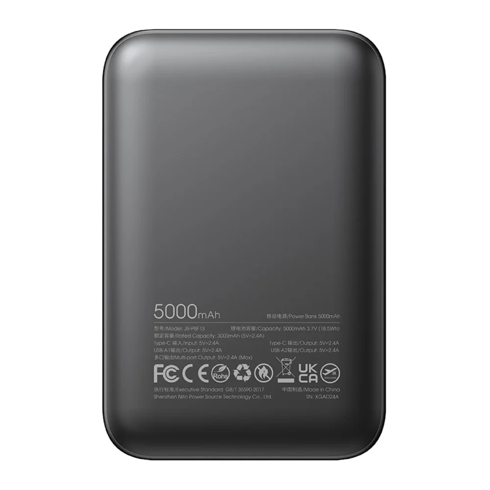 Powerbank Joyroom JR-PBF13 5000mAh 2.4A 2x USB-A 1x USB-C - blackeng