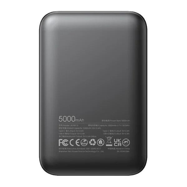 Powerbank Joyroom JR-PBF13 5000mAh 2.4A 2x USB-A 1x USB-C - blackeng