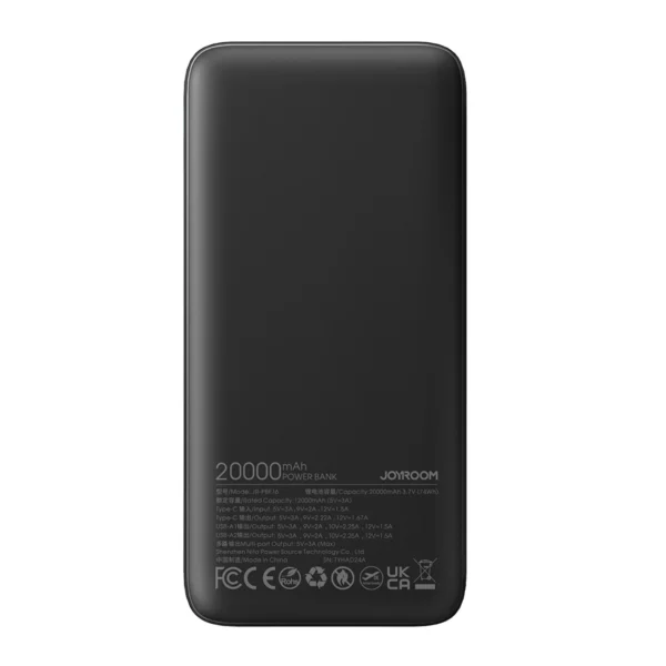 Powerbank Joyroom JR-PBF16 20000mAh USB-C USB-A 22.5W - blackeng