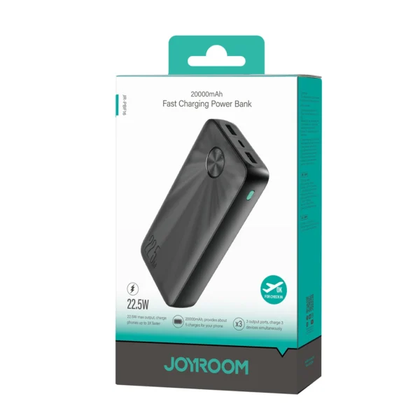 Powerbank Joyroom JR-PBF16 20000mAh USB-C USB-A 22.5W - blackeng