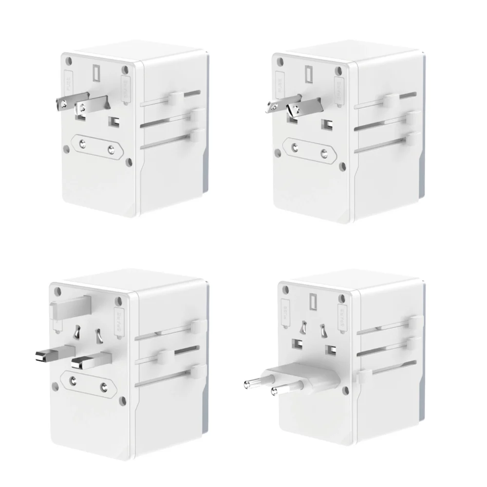 Dudao A65Pro 65W EU / US / JP / AUS / UK travel adapter 2x USB-C 2x USB-A - whiteeng