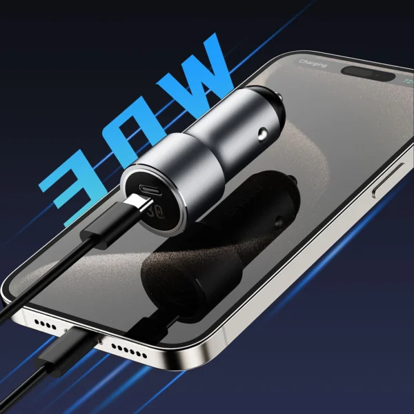 Dudao R14 USB-C 30W PD car charger - silvereng