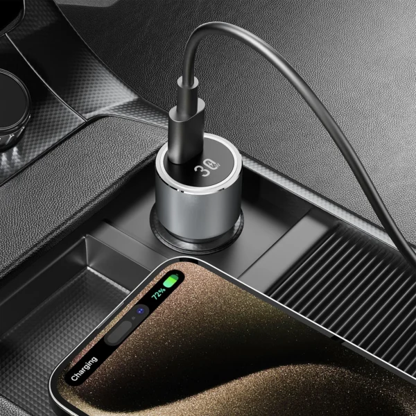 Dudao R14 USB-C 30W PD car charger - silvereng