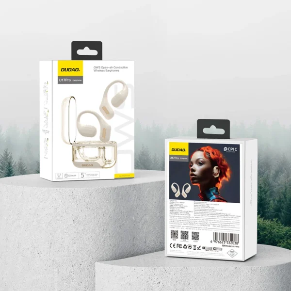 Dudao U17Pro on-ear wireless headphones with Bluetooth 5.3 and ANC - whiteeng