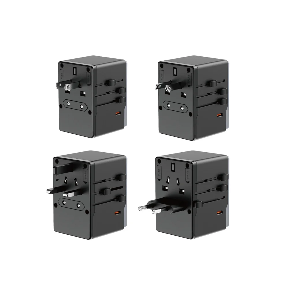 Dudao A35Pro 35W EU / UK / AUS / US / JP travel adapter 3x USB-C 2x USB-A - blackeng