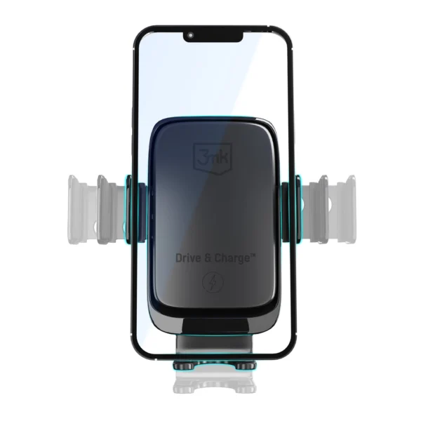 3mk Drive & Charge car phone holder for grille/window/cockpit with inductive charger - blackeng