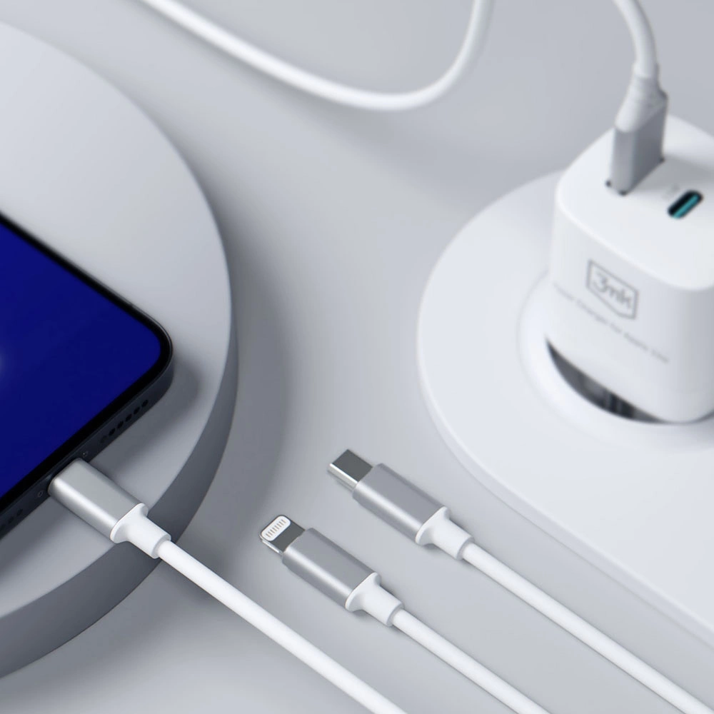 3mk Hyper Cable 3in1 USB-A - USB-C / USB-C - micro USB - Lightning 1.5m - whiteeng