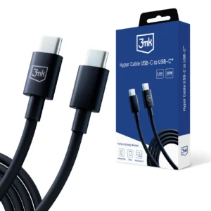 3mk Hyper Cable USB-C / USB-C 100W 1.2m - Blackeng