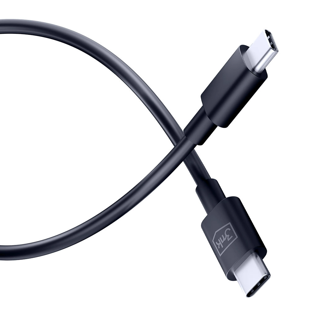 3mk Hyper Cable USB-C / USB-C 100W 1.2m - Blackeng