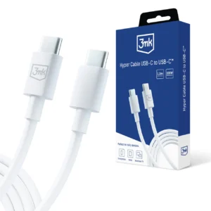 3mk Hyper Cable USB-C / USB-C 100W 1.2m - whiteeng