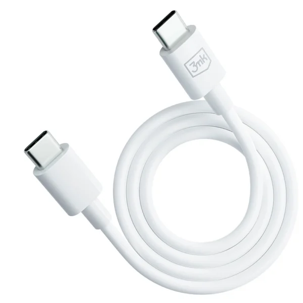 3mk Hyper Cable USB-C / USB-C 100W 1.2m - whiteeng