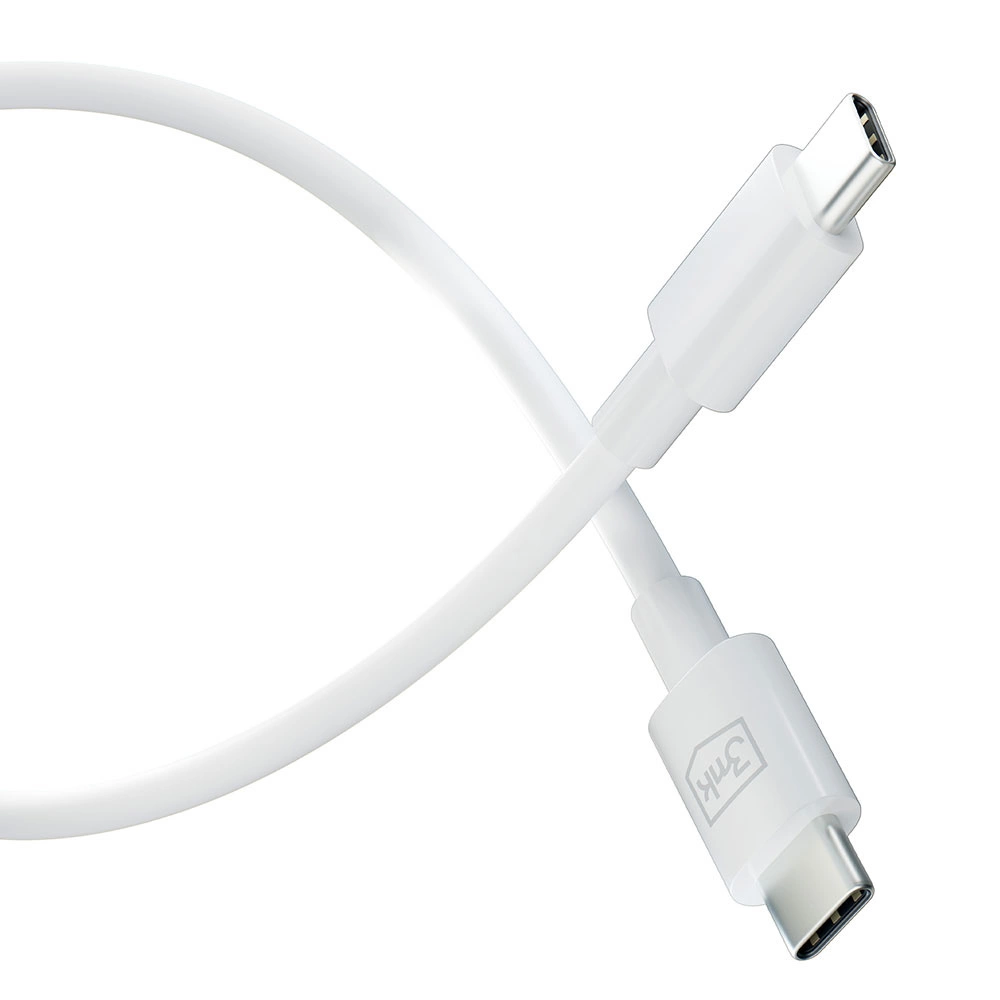 3mk Hyper Cable USB-C / USB-C 100W 1.2m - whiteeng