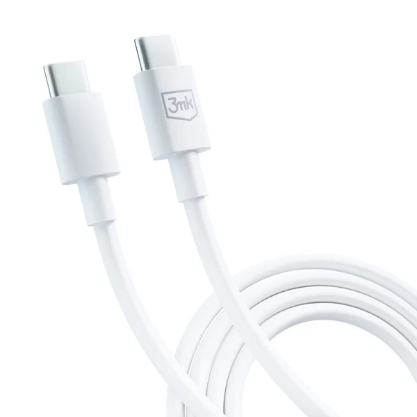 3mk Hyper Cable USB-C / USB-C 100W 1.2m - whiteeng
