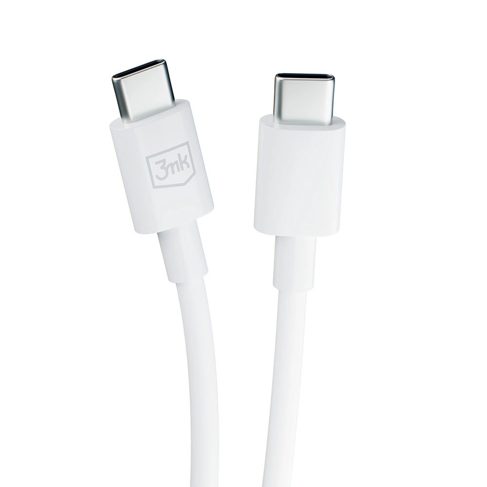 3mk Hyper Cable USB-C / USB-C 100W 1.2m - whiteeng