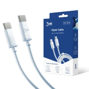 3mk Hyper Cable USB-C / USB-C 100W 2m - whiteeng